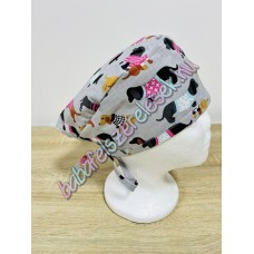 Műtős sapka - szürke tacskós