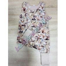 Tavaszi hálózsák - bézs őszi erdei állatos Tavaszi hálózsák - bézs őszi erdei állatos