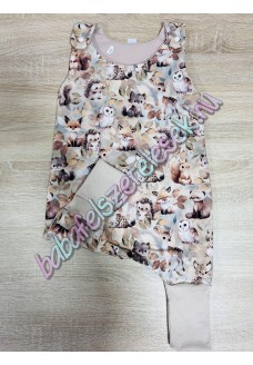 Bézs őszi erdei állatos prémium hálózsák Bézs őszi erdei állatos prémium hálózsák