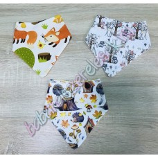 Világos rókás - erdei állatos - baglyos-sünis nyálkendő