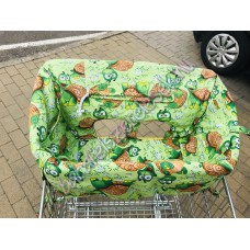 Zöld teknősös bevásárlókocsi huzat Zöld teknősös bevásárlókocsi huzat