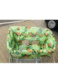 Zöld teknősös bevásárlókocsi huzat