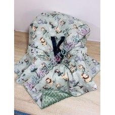 Babahordozó pléd - zsálya állatkertes