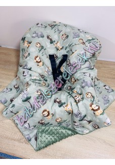 Babahordozó pléd - zsálya állatkertes