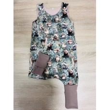 Zsálya-barna erdei állatos prémium hálózsák Zsálya-barna erdei állatos prémium hálózsák