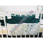 Exkluzív velvet babaágynemű szett - zöld eukaliptuszos Exkluzív velvet babaágynemű szett - zöld eukaliptuszos