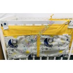 Kék-szürke macis prémium waffle darázsszövet babaágynemű szett Kék-szürke macis prémium waffle darázsszövet babaágynemű szett